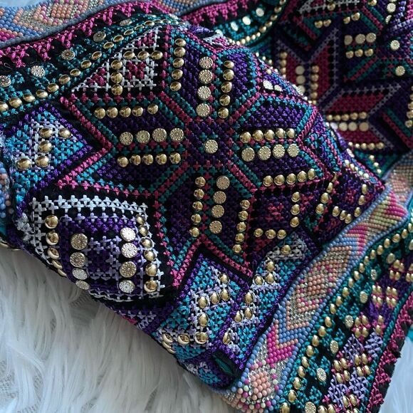 ellie wilde 2 Piece Beaded Dress Corset Top Flowy Skirt Pockets Prom Homecoming - Picture 7 of 16